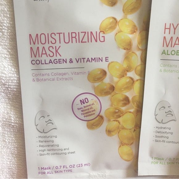 epielle Skincare Nwt 4 Hydrating Face Masks Epielle Collagen Aloe Vera And Green Tea